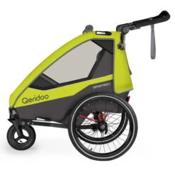 Qeridoo Sportrex 1 Fahrradanhänger Lime Green 2023 Limitiertes Design -Kinderreise Angebote Store 002 sportrex1 2023 lg buggy