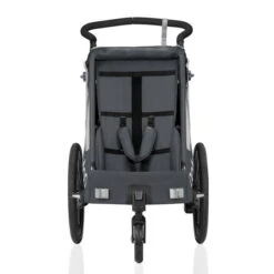 Qeridoo Qupa1 Grey Fahrradanhänger 360-Grad-Buggyrad Und Deichsel 2023 -Kinderreise Angebote Store 004 qupa1 2023 grey frontopen