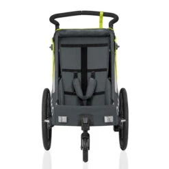Qeridoo Qupa1 Lime Fahrradanhänger 360-Grad-Buggyrad Und Deichsel 2023 -Kinderreise Angebote Store 004 qupa1 2023 lime frontopen