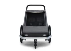 Croozer Kid Keeke 2 Mountain Grey 2in1 Fahrradanhänger & Buggy-Set -Kinderreise Angebote Store 09 121001623 croozer keeke 2 mountain grey front