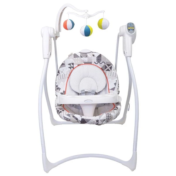 Graco Lovin Hug Schaukel Patchwork Grey 10 Musikvarianten Und 5 Naturgeräusche 2 Graco Lovin Hug Schaukel Patchwork Grey 10 Musikvarianten Und 5 Naturgeräusche – Bild 2