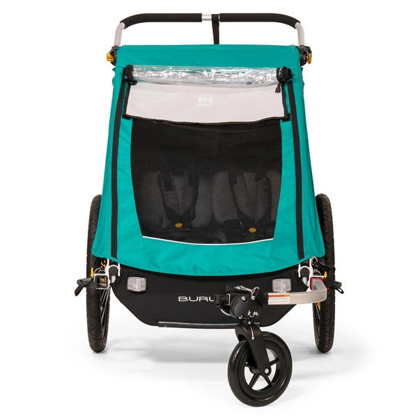 Burley Encore X Fahrradanhänger Türkis 2-Sitzer Mit Buggy-Funktion 2 Burley Encore X Fahrradanhänger Türkis 2-Sitzer Mit Buggy-Funktion – Bild 2