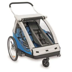 XLC Duo 8teen Fahrradanhänger Limone Zweisitzer Inkl. Buggyrad & Rücklicht Zum Toppreis -Kinderreise Angebote Store 3092008812 babysitz fuer mono2 und duo2 2