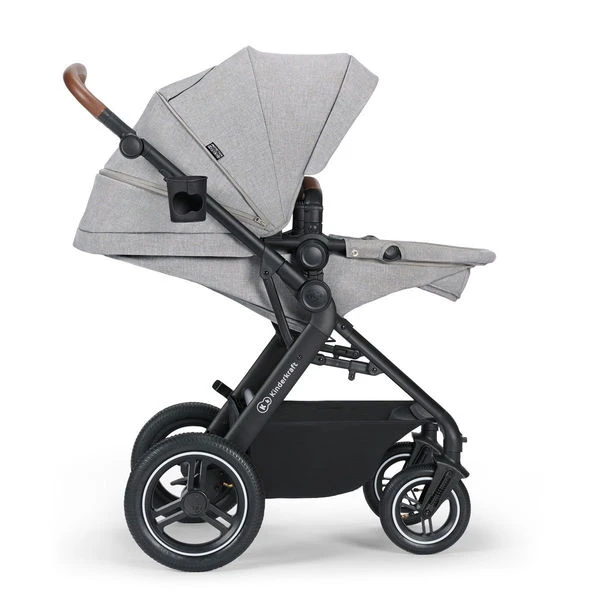 Kinderkraft B-TOUR 3in1 Kinderwagen Light Grey Inkl. Autositz, Adapter, Fußsack, & Regenschutz 8 Kinderkraft B-TOUR 3in1 Kinderwagen Light Grey Inkl. Autositz, Adapter, Fußsack, & Regenschutz – Bild 8