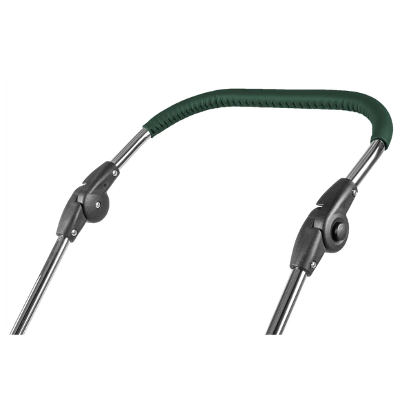 HESBA ClassicKorb Kinderwagen Außen 685 Innen 180 Black Edition - Räder Schwarz 30 Cm, Ledergriff Dunkelgrün 6 HESBA ClassicKorb Kinderwagen Außen 685 Innen 180 Black Edition - Räder Schwarz 30 Cm, Ledergriff Dunkelgrün – Bild 6