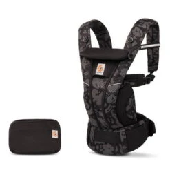 Ergobaby Omni Breeze Onyx Blooms Babytrage