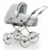 HESBA Condor Coupe Kinderwagen Außen 761 Innen 700 Teilleder Räder Weiß 30 Cm, Ledergriff Weiß