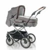 HESBA Corrado Kinderwagen 796/227 Teilleder Mit Schwenkbaren Vorderrädern Schwarz SW-SL 2/25