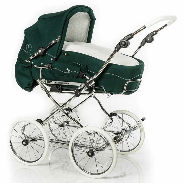 HESBA Corrado Kinderwagen Außen 603 Innen 173 Räder Weiß 30 Cm, Ledergriff Weiß 1 HESBA Corrado Kinderwagen Außen 603 Innen 173 Räder Weiß 30 Cm, Ledergriff Weiß