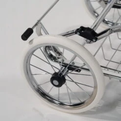 HESBA Condor Coupe Kinderwagen Außen 503 Innen 173 Räder Weiß 25 Cm, Ledergriff Hellbraun -Kinderreise Angebote Store cro9419