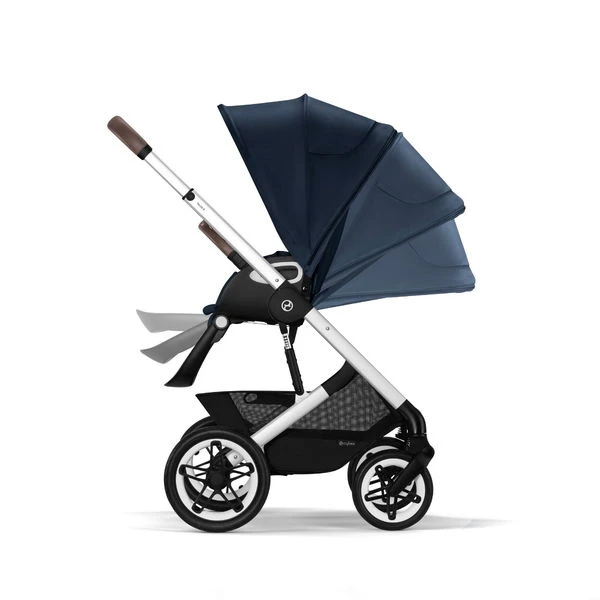 CYBEX Talos S LUX Kinderwagen Bundle Ocean Blue Gestell In Silver – Bild 7