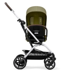 CYBEX Eezy S Twist+2 Buggy Nature Green Gestell Silver | Mit All-Terrain Rädern -Kinderreise Angebote Store cyb 22 int y270 eezystwist 2 slv nagr rotation