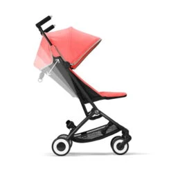 CYBEX Libelle Buggy Hibiscus Red Gestell Black | Einfach Faltbar -Kinderreise Angebote Store cyb 22 int y270 libelle blk hibr recline steps
