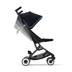 CYBEX Libelle Buggy Ocean Blue Gestell Black | Einfach Faltbar -Kinderreise Angebote Store cyb 22 int y270 libelle blk ocbl recline steps