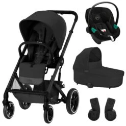 CYBEX Balios S LUX Kinderwagen & CYBEX Aton S2 I-Size Moon Black Bundle