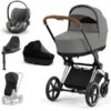 CYBEX PRIAM Kinderwagen Mirage Grey Bundle New Generation Inkl. 7 Zubehörartikel
