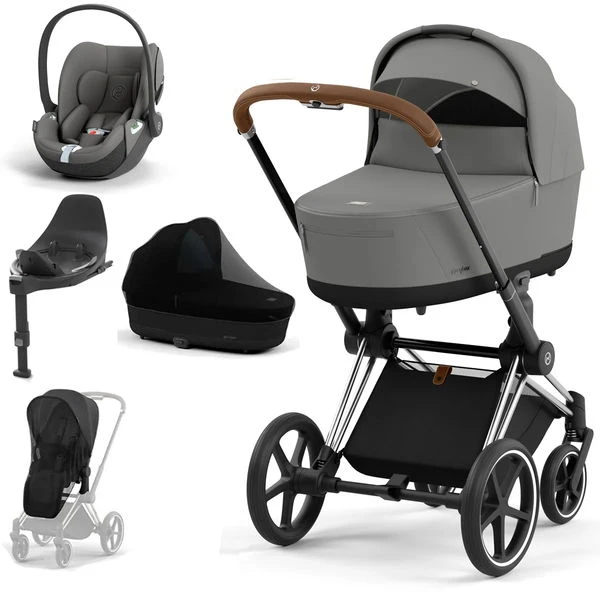 CYBEX PRIAM Kinderwagen Mirage Grey Bundle New Generation Inkl. 7 Zubehörartikel 1 CYBEX PRIAM Kinderwagen Mirage Grey Bundle New Generation Inkl. 7 Zubehörartikel