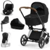 CYBEX PRIAM Kinderwagen Sepia Black Bundle New Generation Inkl. 7 Zubehörartikel