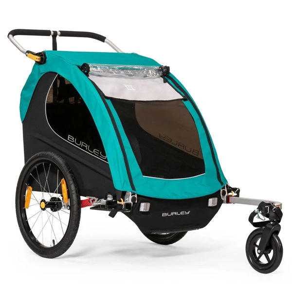 Burley Encore X Fahrradanhänger Türkis 2-Sitzer Mit Buggy-Funktion 1 Burley Encore X Fahrradanhänger Türkis 2-Sitzer Mit Buggy-Funktion