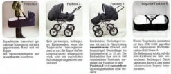 HESBA Concepto Kinderwagen Außen 286 Innen 200 Räder Schwarz 30 Cm -Kinderreise Angebote Store funktionen 800 2