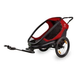 Hamax Outback Fahrradanhänger Rot/Schwarz Inkl. Deichsel & Buggyrad -Kinderreise Angebote Store ham400064 hamax outback one red black