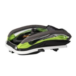Hamax Traveller Fahrradanhänger Grün/Grau Inkl. Deichsel & Buggyrad -Kinderreise Angebote Store ham40050 folded 1