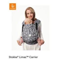Stokke® Limas™ Plus Babytrage Floral Slate -Kinderreise Angebote Store limasplus floralslate front 220425 0877 rt 1 1