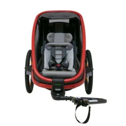 Hamax Outback One Fahrradanhänger Rot / Schwarz Inkl. Deichsel & Buggyrad -Kinderreise Angebote Store outback one charcoal interior front 4 1