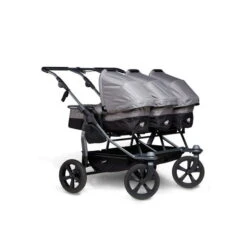 Tfk Trio Kombi Kinderwagen Grau Drillingswagen Mit Luftkammerreifen