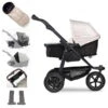 Tfk Mono 2 Kombi Kinderwagen Sand Luftrad-Set Bundle Mit Cupholder