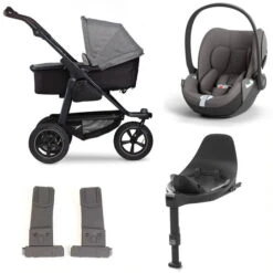 Tfk Mono 2 Kinderwagen Bundle Premium Grau Luftrad | CYBEX Cloud T I-Size + Base + Adapter