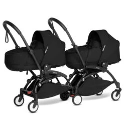 BABYZEN™ YOYO² Zwillingskinderwagen Black Gestell Black
