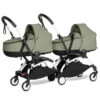 BABYZEN™ YOYO² Zwillingskinderwagen Olive Gestell White